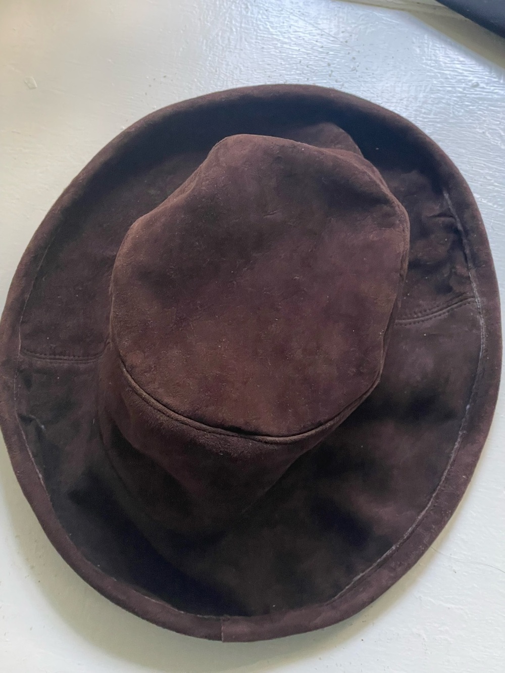 Ralph Lauren Brown Suede Bucket Hat